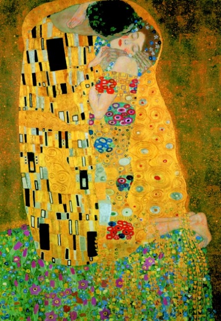 Puzzle Klimt-Polibek, 1000 dílků, Piatnik