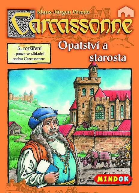 Carcassonne: Opatství a starosta (5. rozšíření) - přední strana hry