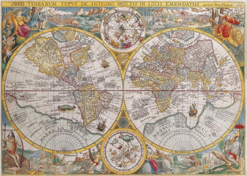Puzzle Historická mapa, 1500 dílků