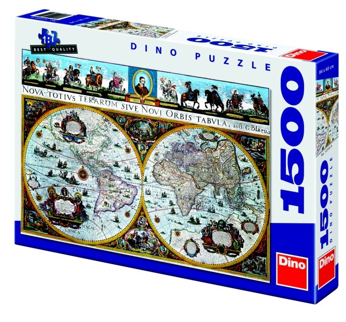 Puzzle Historická mapa, 1500 dílků, Dino