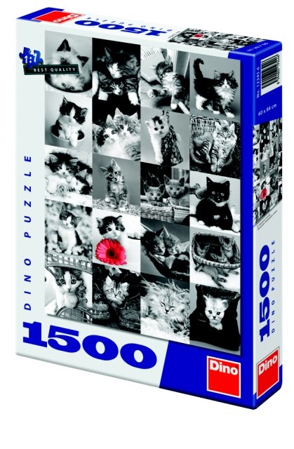 Puzzle Kočky, 1500 dílků, Dino