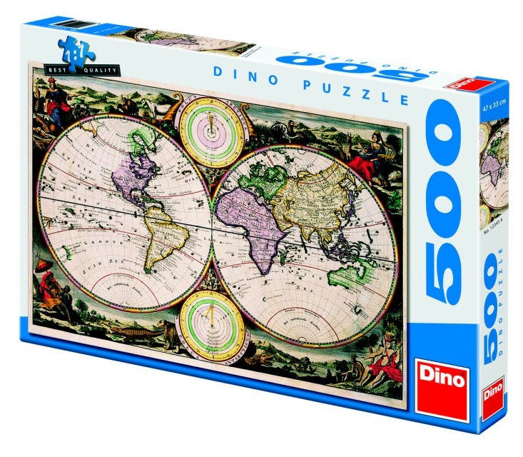 Puzzle Stará mapa, 500 dílků, Dino